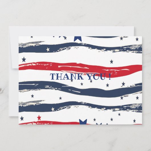 Een Amerikaanse Dude 4 juli Rood Wit Blauw Verjaar Bedankkaart (Achterkant)