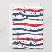 Een Amerikaanse Dude 4 juli Rood Wit Blauw Verjaar Kaart (Achterkant)