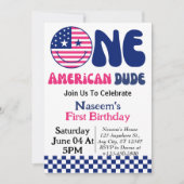 Een Amerikaanse Dude 4th of July Jongen 1e Verjaar Kaart (Voorkant)