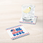 Een Amerikaanse Dude 4th van 1 juli Verjaardag Kartonnen Onderzetters (Insitu)