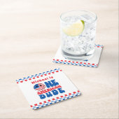 Een Amerikaanse Dude 4th van 1 juli Verjaardag Kartonnen Onderzetters (Insitu)