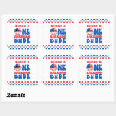 Een Amerikaanse Dude 4th van 1 juli Verjaardag Vierkante Sticker (Vel)