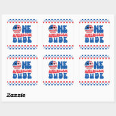 Een Amerikaanse Dude 4th van 1 juli Verjaardag Vierkante Sticker (Vel)