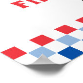 Een Amerikaanse Dude 4th van juli Eerste Verjaarda Poster (Hoek)