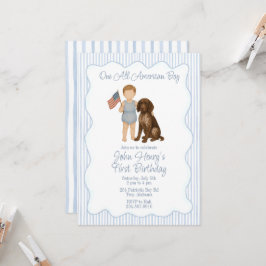 Eén Amerikaanse jongen, twee rode blanken, patriot Kaart