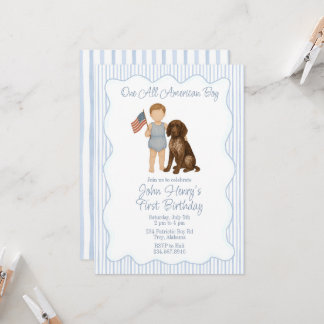 Eén Amerikaanse jongen, twee rode blanken, patriot Kaart