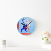 Een Amerikaanse kat-muurklok Ronde Klok (Huis)