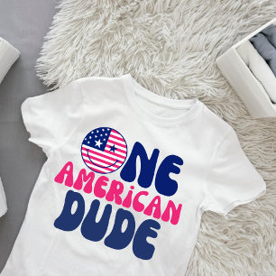 Een Amerikaanse kerel 4 juli jongen 1e verjaardag
