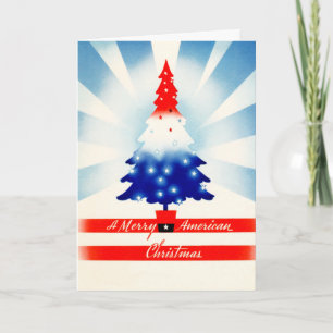 Een Amerikaanse kerstkaart Feestdagen Kaart