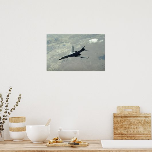 Een Amerikaanse luchtmacht B-1B-danser op gevechts Poster (Keuken)