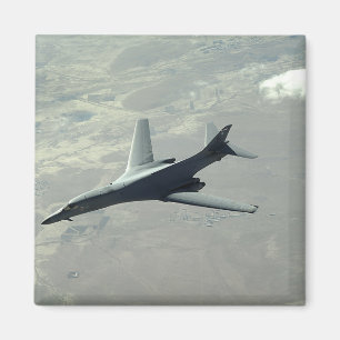 Een Amerikaanse luchtmacht B-1B Lancer op een geve Magneet