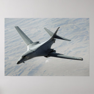 Een Amerikaanse luchtmacht B-1B Lancer op een geve Poster