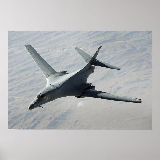 Een Amerikaanse luchtmacht B-1B Lancer op een geve Poster (Voorkant)
