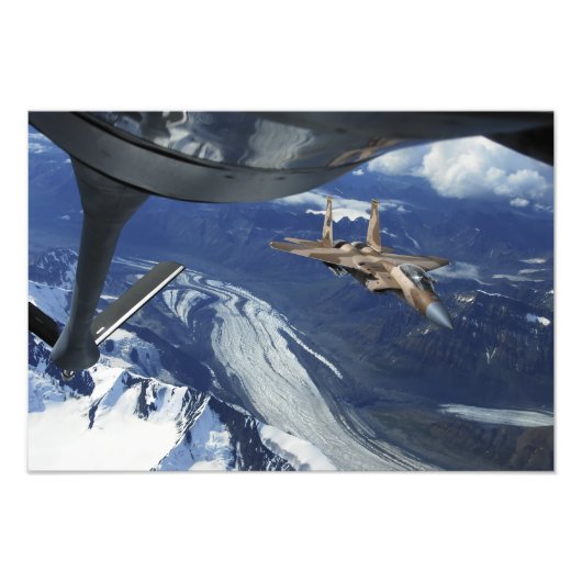 Een Amerikaanse luchtmacht F-15C Eagle die zichzel Foto Afdruk (Voorkant)