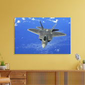 Een Amerikaanse luchtmacht F-22 Raptor in vlucht b Canvas Afdruk (Insitu (Woonkamer))