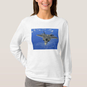 Een Amerikaanse luchtmacht F-22 Raptor in vlucht b T-shirt