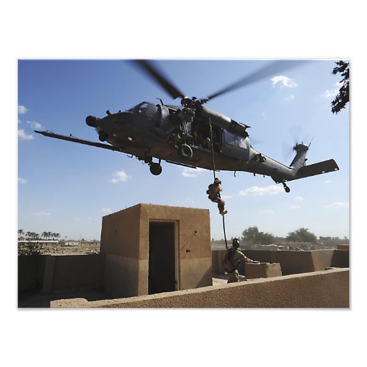 Een Amerikaanse luchtmacht pararescuemens Foto Afdruk (Voorkant)