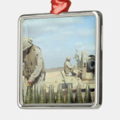 Een Amerikaanse marine bereidt howitzer-rondes voo Metalen Ornament (Links)