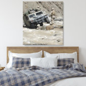 Een Amerikaanse marine die de bestuurder van een H Canvas Afdruk (Insitu (Slaapkamer))