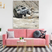 Een Amerikaanse marine die de bestuurder van een H Canvas Afdruk (Insitu (Woonkamer))