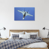 Een Amerikaanse marine F/A-18F Super Hornet tijden Canvas Afdruk (Insitu (Slaapkamer))