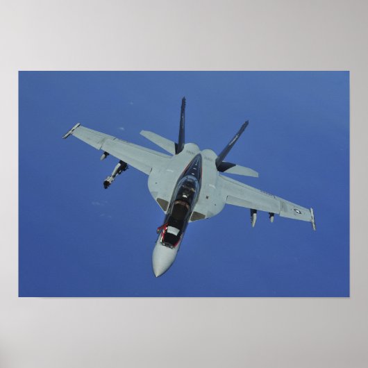 Een Amerikaanse marine F/A-18F Super Hornet tijden Poster (Voorkant)