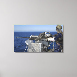 Een Amerikaanse marine Gunner's Mate Canvas Afdruk