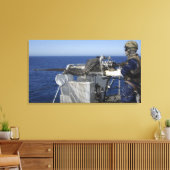 Een Amerikaanse marine Gunner's Mate Canvas Afdruk (Insitu (Woonkamer))