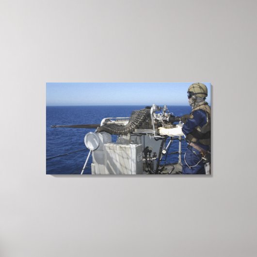 Een Amerikaanse marine Gunner's Mate Canvas Afdruk (Voorkant)