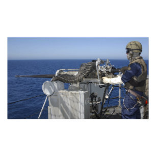 Een Amerikaanse marine Gunner's Mate Foto Afdruk