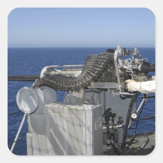 Een Amerikaanse marine Gunner's Mate Vierkante Sticker (Voorkant)