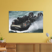 Een Amerikaanse marine landings Craft Air Cushion Canvas Afdruk (Insitu (Woonkamer))