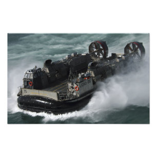 Een Amerikaanse marine landings Craft Air Cushion Foto Afdruk