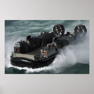 Een Amerikaanse marine landings Craft Air Cushion Poster
