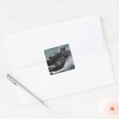 Een Amerikaanse marine landings Craft Air Cushion Vierkante Sticker (Envelop)