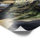 Een Amerikaanse marinier die zijn wapen aanpast Foto Afdruk (Hoek)