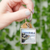 Een Amerikaanse marinier die zijn wapen aanpast Sleutelhanger (Hand)