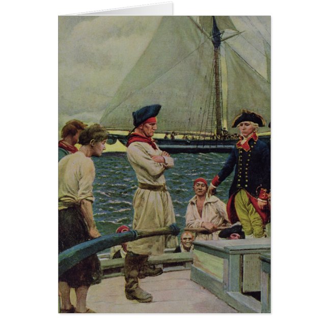 Een Amerikaanse privateer die een Britse prijs inn (Voorkant)