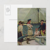 Een Amerikaanse privateer die een Britse prijs inn Briefkaart (Voorkant / Achterkant)