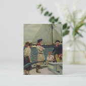 Een Amerikaanse privateer die een Britse prijs inn Briefkaart (Staand voorkant)