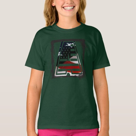 Een Amerikaanse scriptfab cool T-shirt (Voorkant)