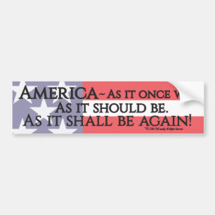 Een Amerikaanse stommelaar. Bumpersticker