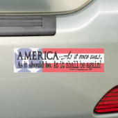 "Een Amerikaanse stoot"-bumpersticker Bumpersticker (Op auto)