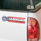 "Een Amerikaanse stoot"-bumpersticker Bumpersticker (Op Truck)