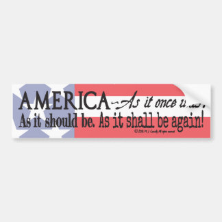 "Een Amerikaanse stoot"-bumpersticker Bumpersticker