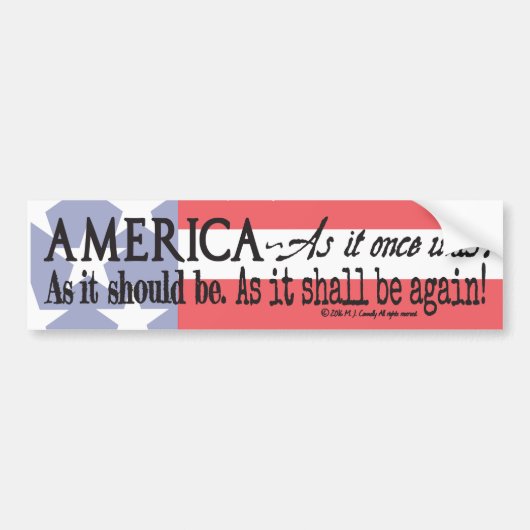"Een Amerikaanse stoot"-bumpersticker Bumpersticker (Voorkant)
