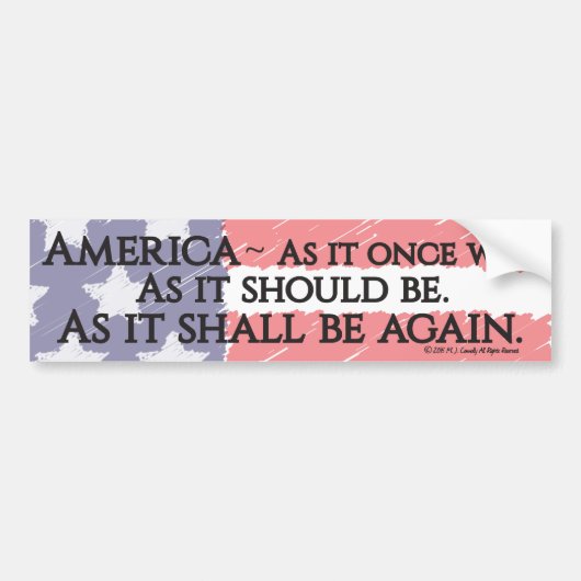 "Een Amerikaanse stoot"-bumpersticker Bumpersticker (Voorkant)