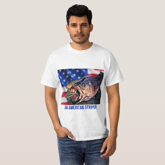 Een Amerikaanse Striper T-shirt (Voorkant volledig)