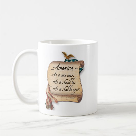 "Een Amerikaanse Toast" koffie Mok. Koffiemok (Links)