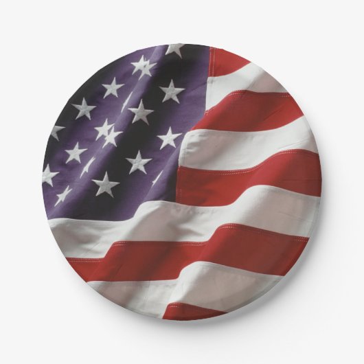 Een Amerikaanse vlag - VS Papieren Bordje (Voorkant)